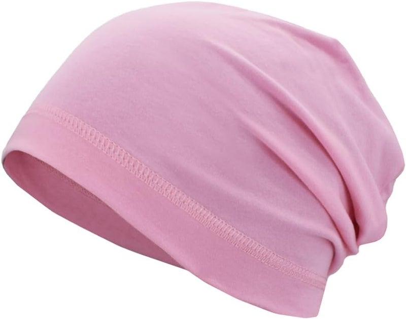 SRLLBBY Lightweight Cotton Beanie, Breathable Thin Sleep Hats, Skull Caps for Running Cycling Hiking Fishing - Image 1